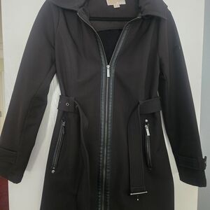 Women's Black Hooded Coat